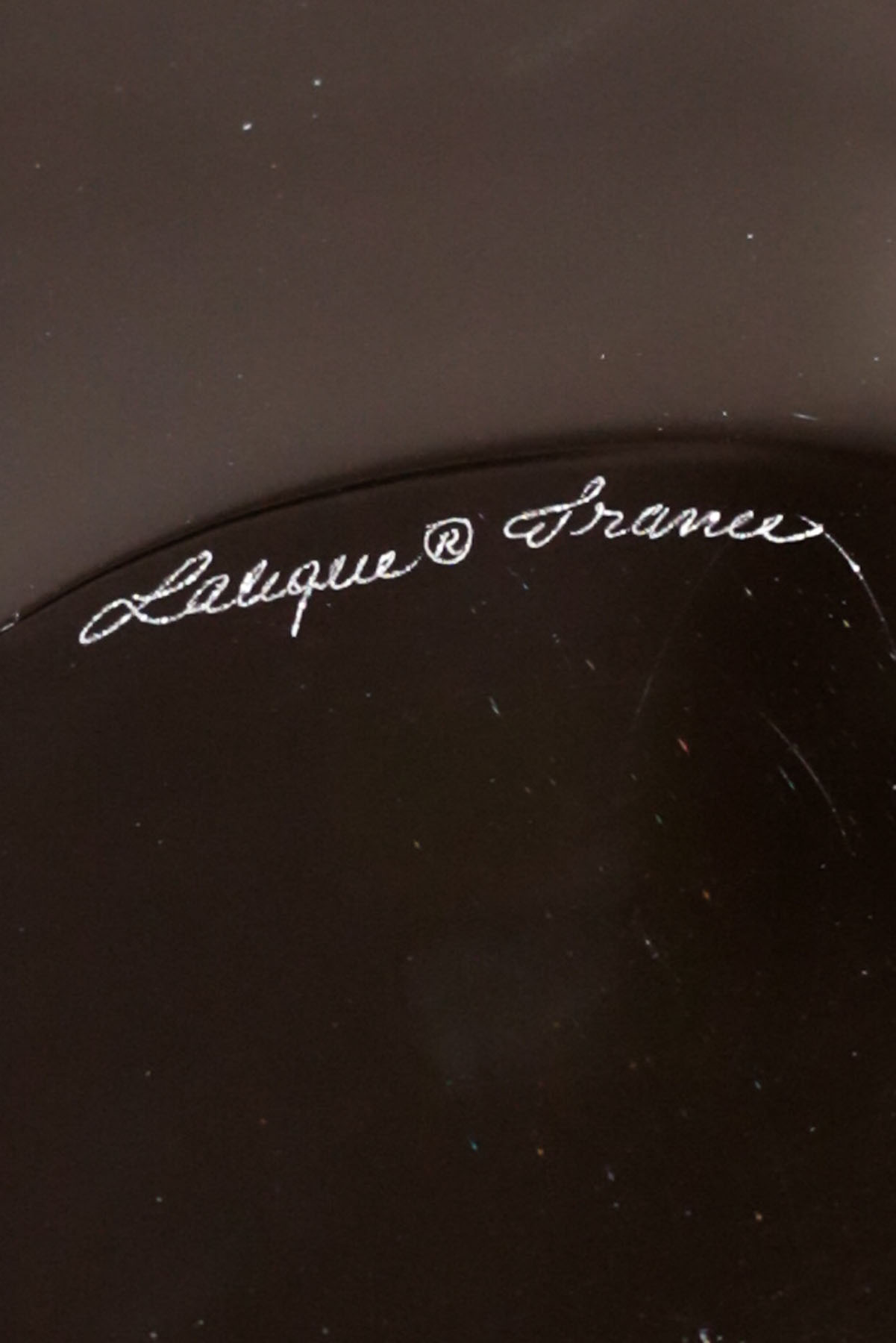 Блюдо винтажное "Algues Noir", Lalique, клеймо, стекло, Франция, 1978-2000 гг.