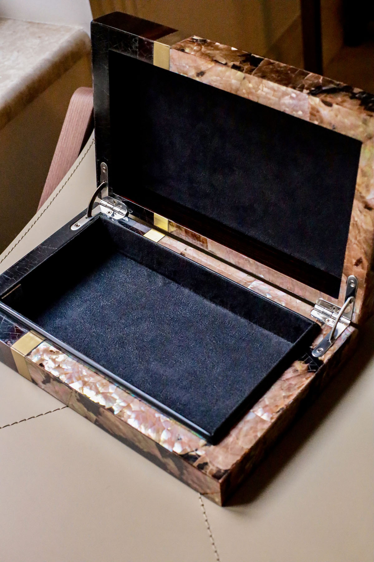 Шкатулка, тигровая раковина, Ginger Brown