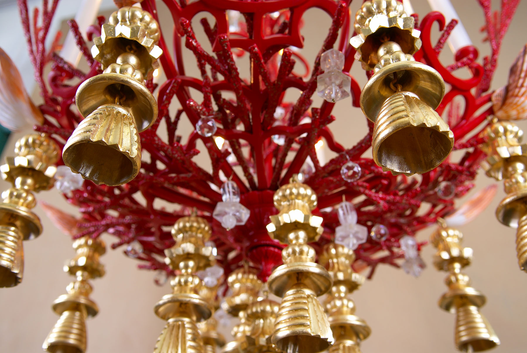 Люстра латунная на 16 светоточек, производство "Частная Резиденция"