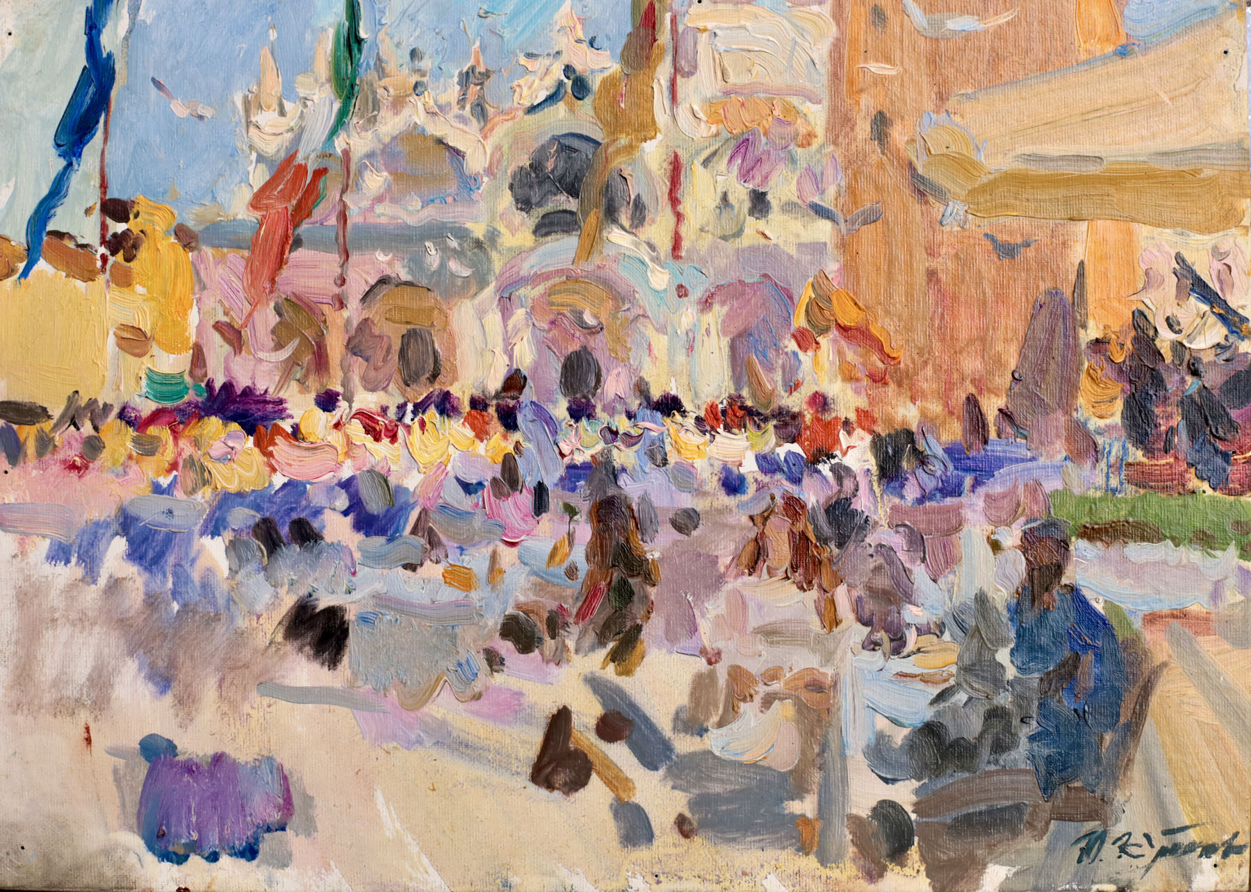 Этюд «Сан-Марко. Венеция», художник Юрий Кротов, 2015 год.