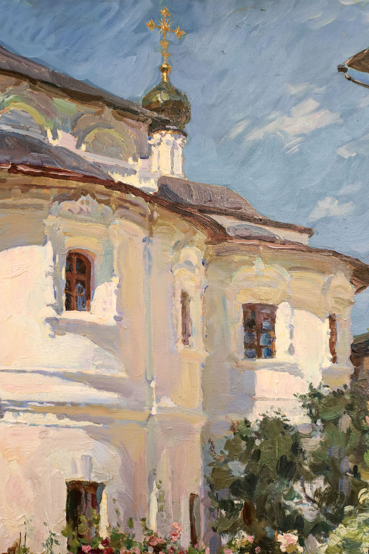 Картина «Летний день. Новоспасский монастырь», художник Юрий Кротов
