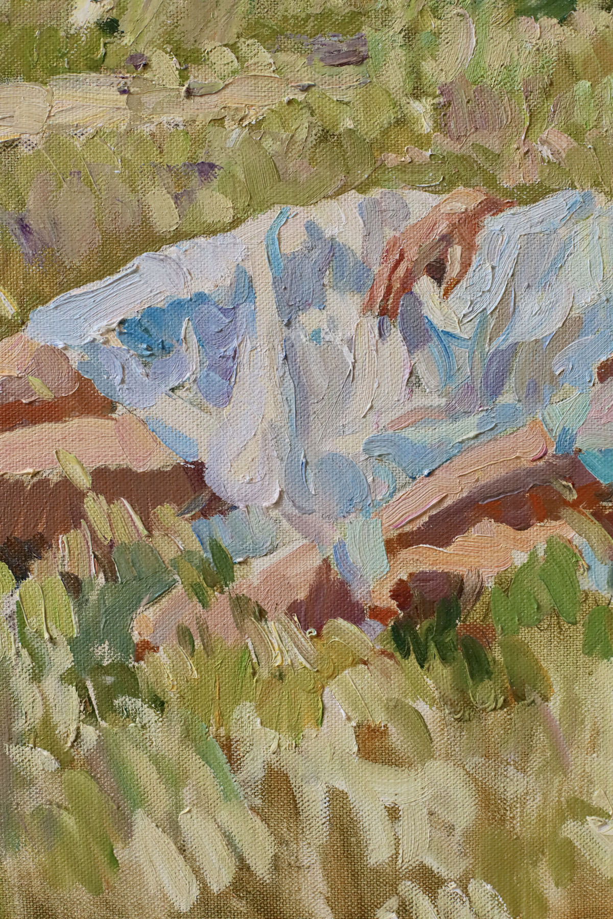 Картина «Дети на лужайке», художник Юрий Кротов, 2004 год.