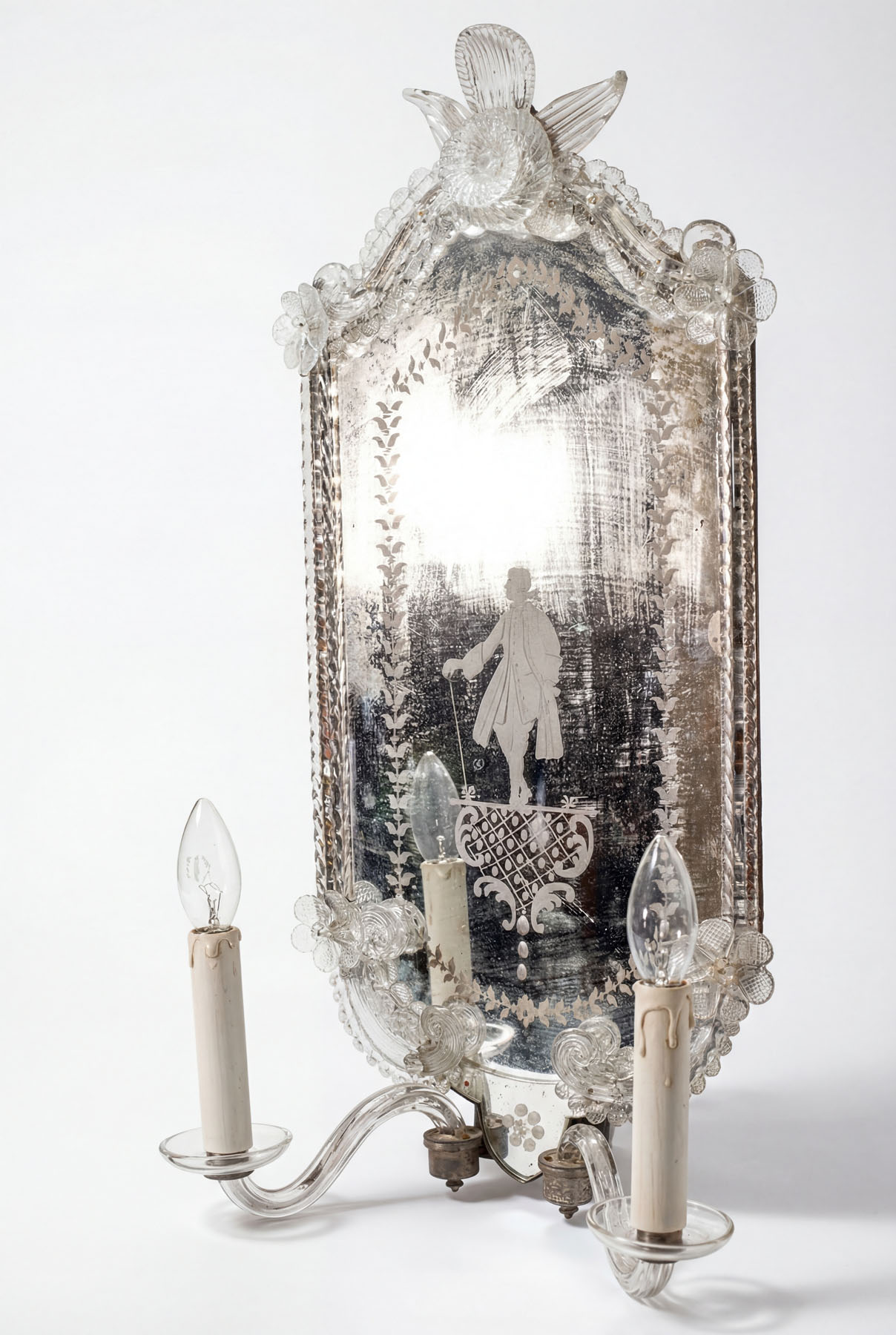 Зеркала настенные, муранское стекло, Венеция, около 1900 гг.