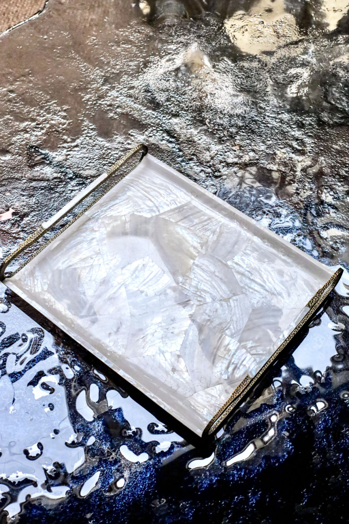 Поднос L, перламутр, латунь, Ginger Brown