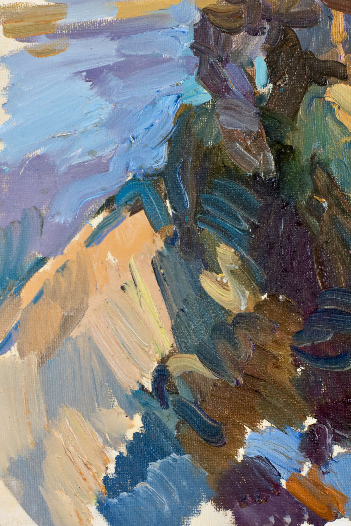 Этюд «Рыбак в лодке», художник Юрий Кротов, 2012 год.