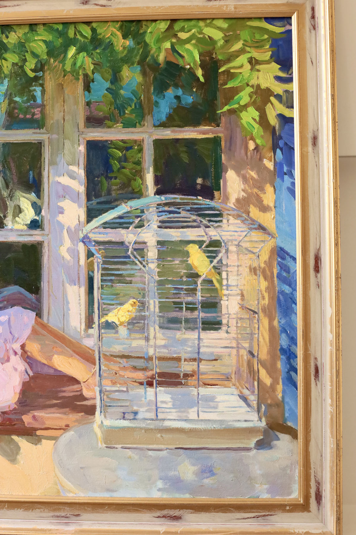 Картина «Девочка с птичками», художник Юрий Кротов, 2008 год.