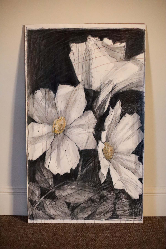 Картина «Роза ругоза» из цикла  «Большая графика», Татьяна Ян, 2024 год.