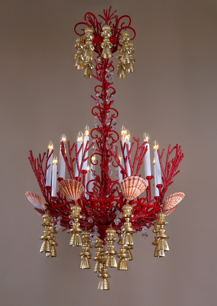 Люстра латунная на 16 светоточек, производство "Частная Резиденция"