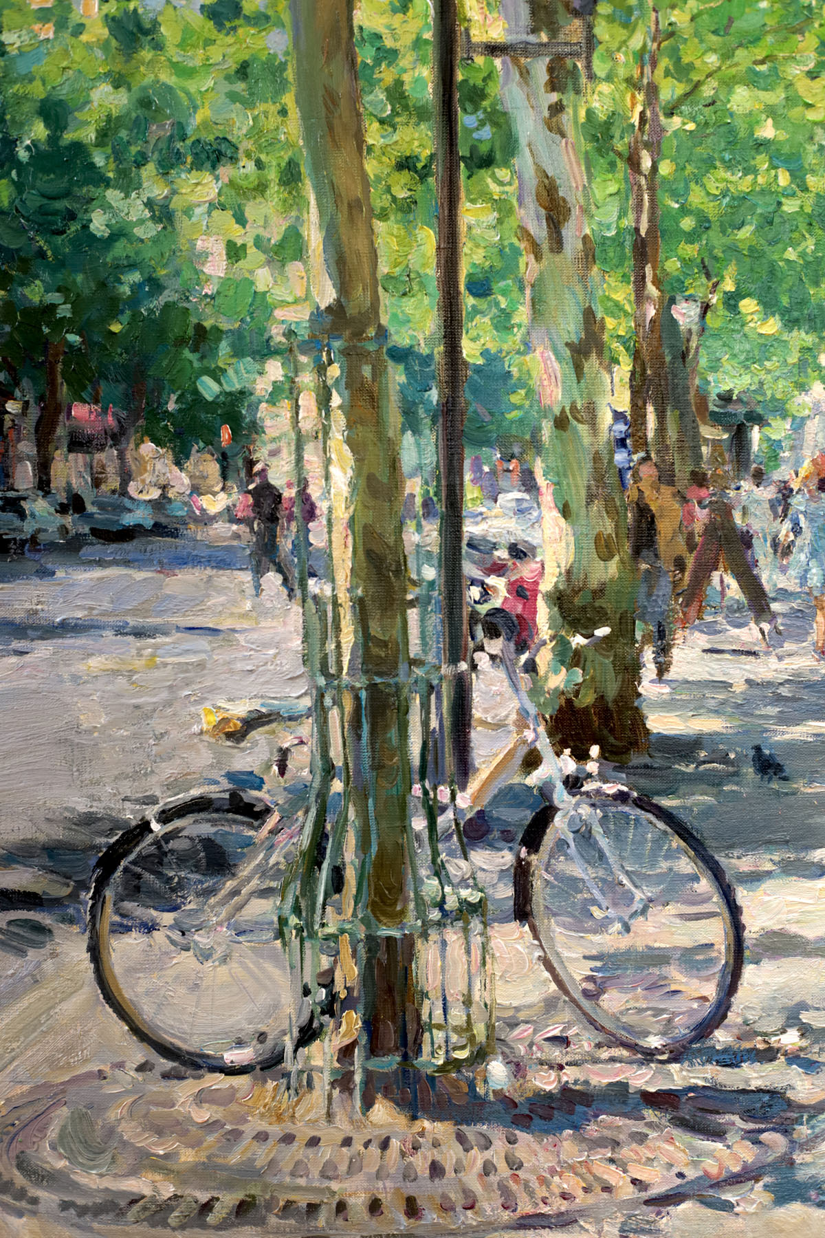 Картина «Майский день в Париже. Boulevard Saint-Germain», художник Юрий Кротов