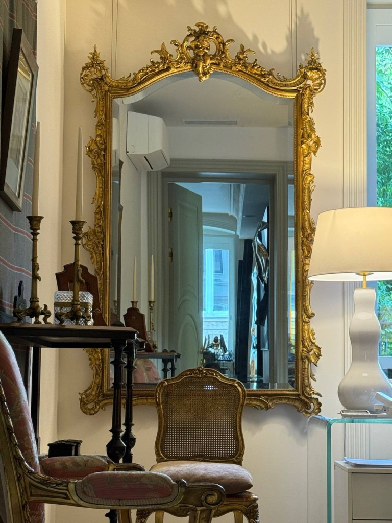 Зеркало антикварное "Наполеон III", дерево, сусальное золото, Франция, ок. 1850-1870 г.г.