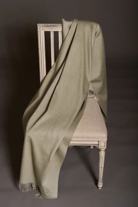 Плед Loro Piana Unito, светло-зеленый