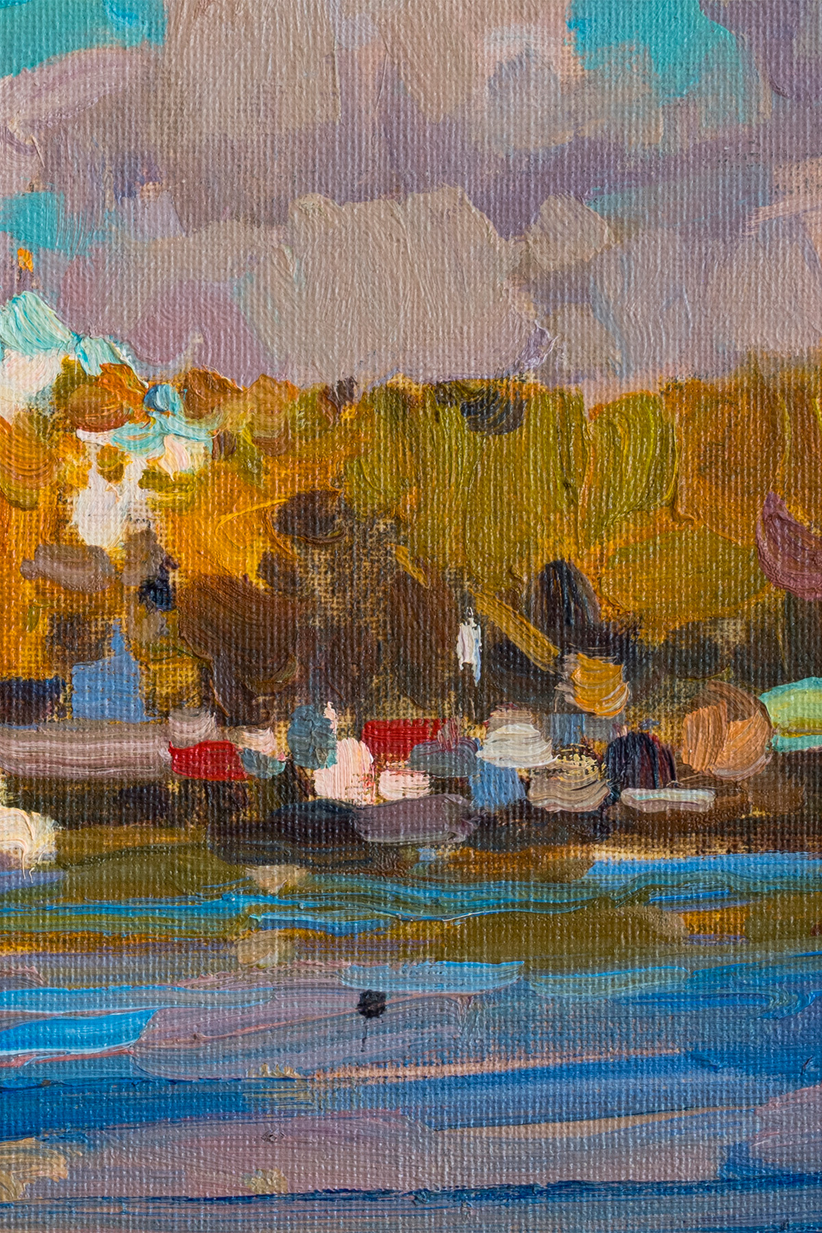 Этюд "Золотая осень. Валаам", художник Юрий Кротов, 2014 год