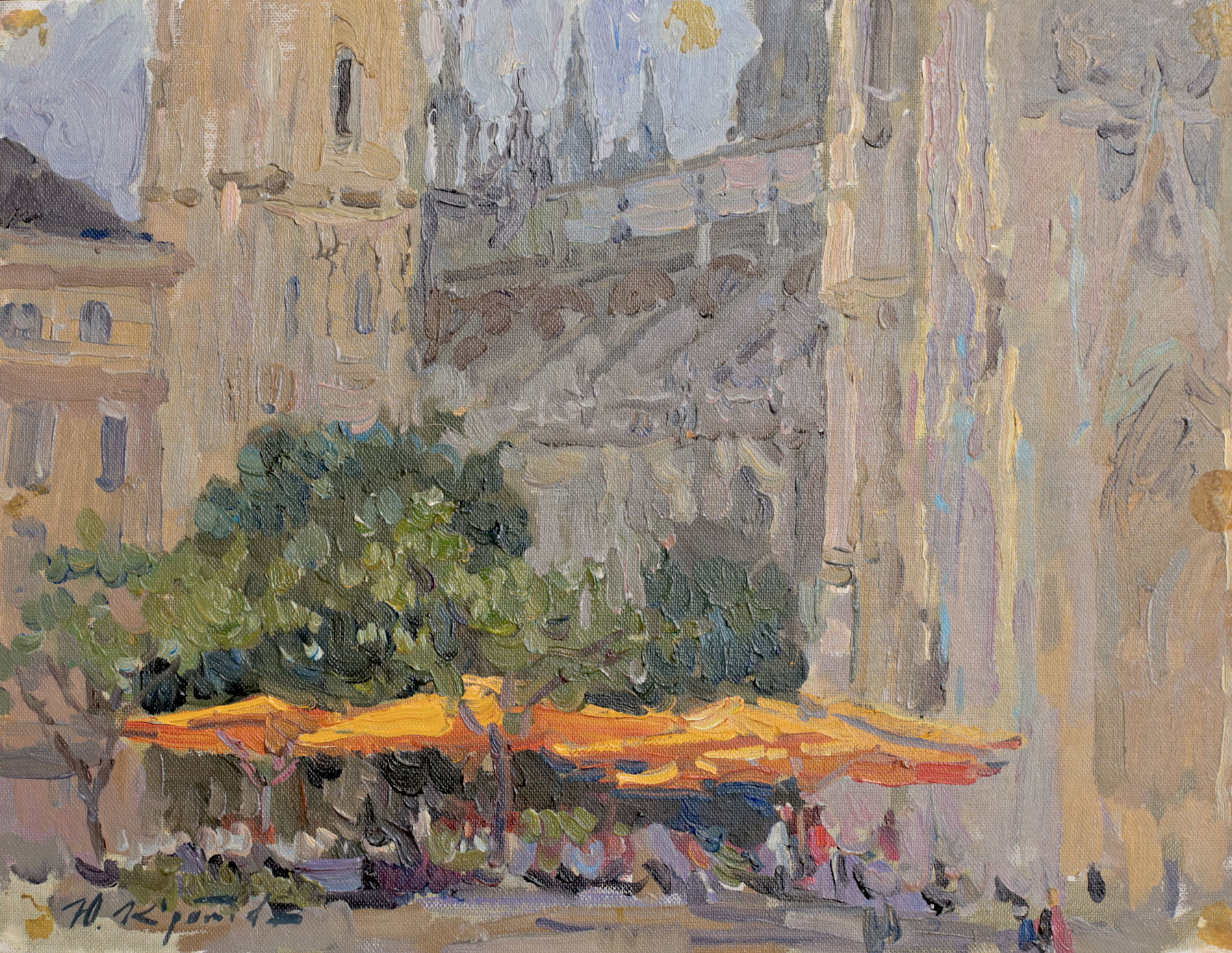 Этюд «Руанский собор», художник Юрий Кротов, 2012 год.