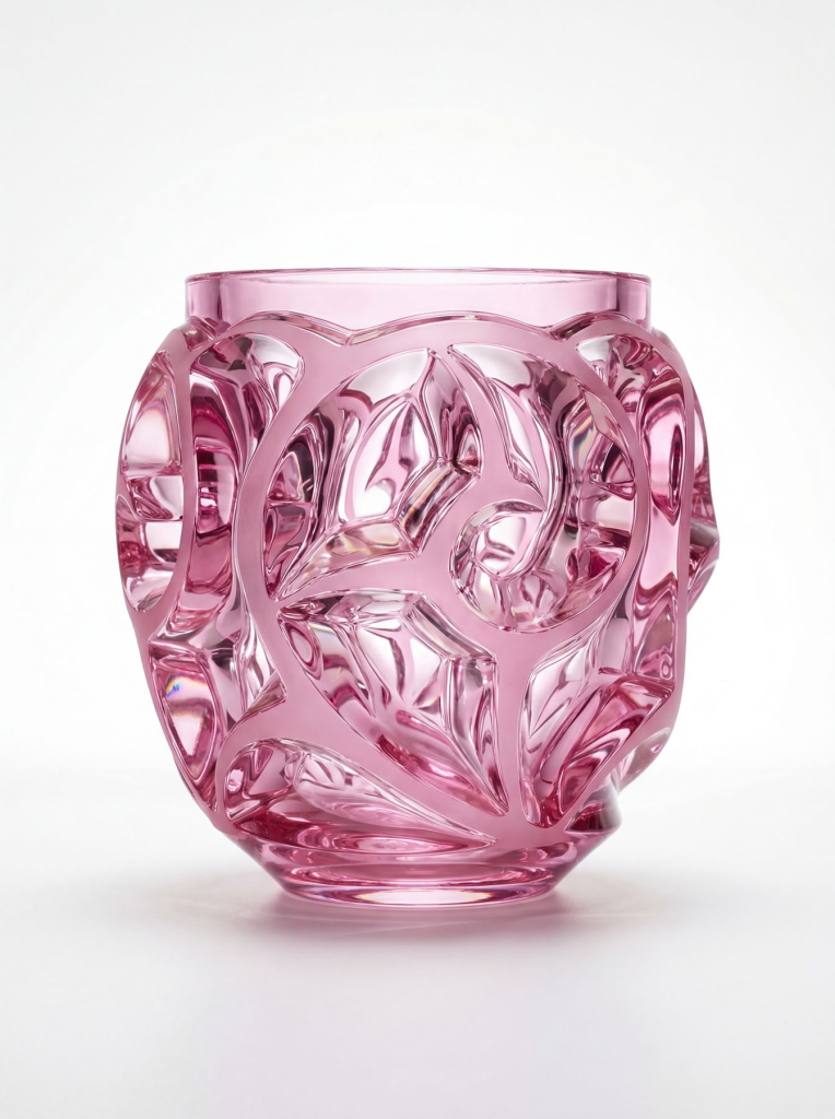 Ваза "Турбийон", розовый, Lalique