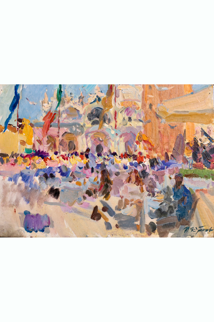 Этюд «Сан-Марко. Венеция», художник Юрий Кротов, 2015 год.