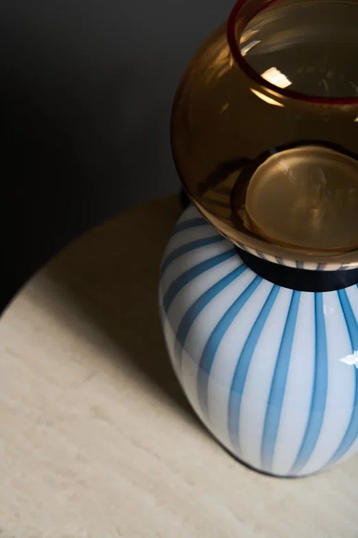 Лампа настольная Layla, янтарь/голубой, M.M.Lampadari