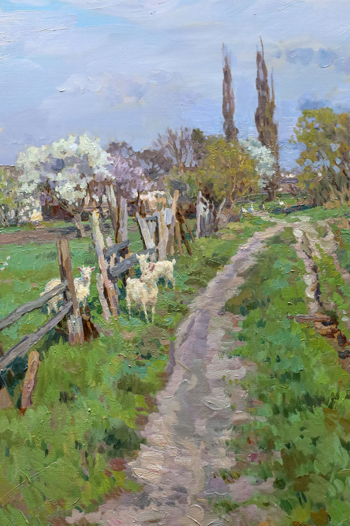 Картина «Весна в станице Гривенской», художник Юрий Кротов