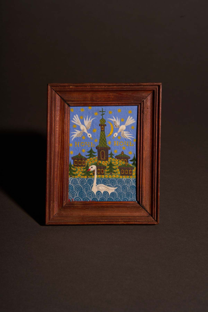 Картина “Птицы и лебедь”, Александр Туманов, 1990 год