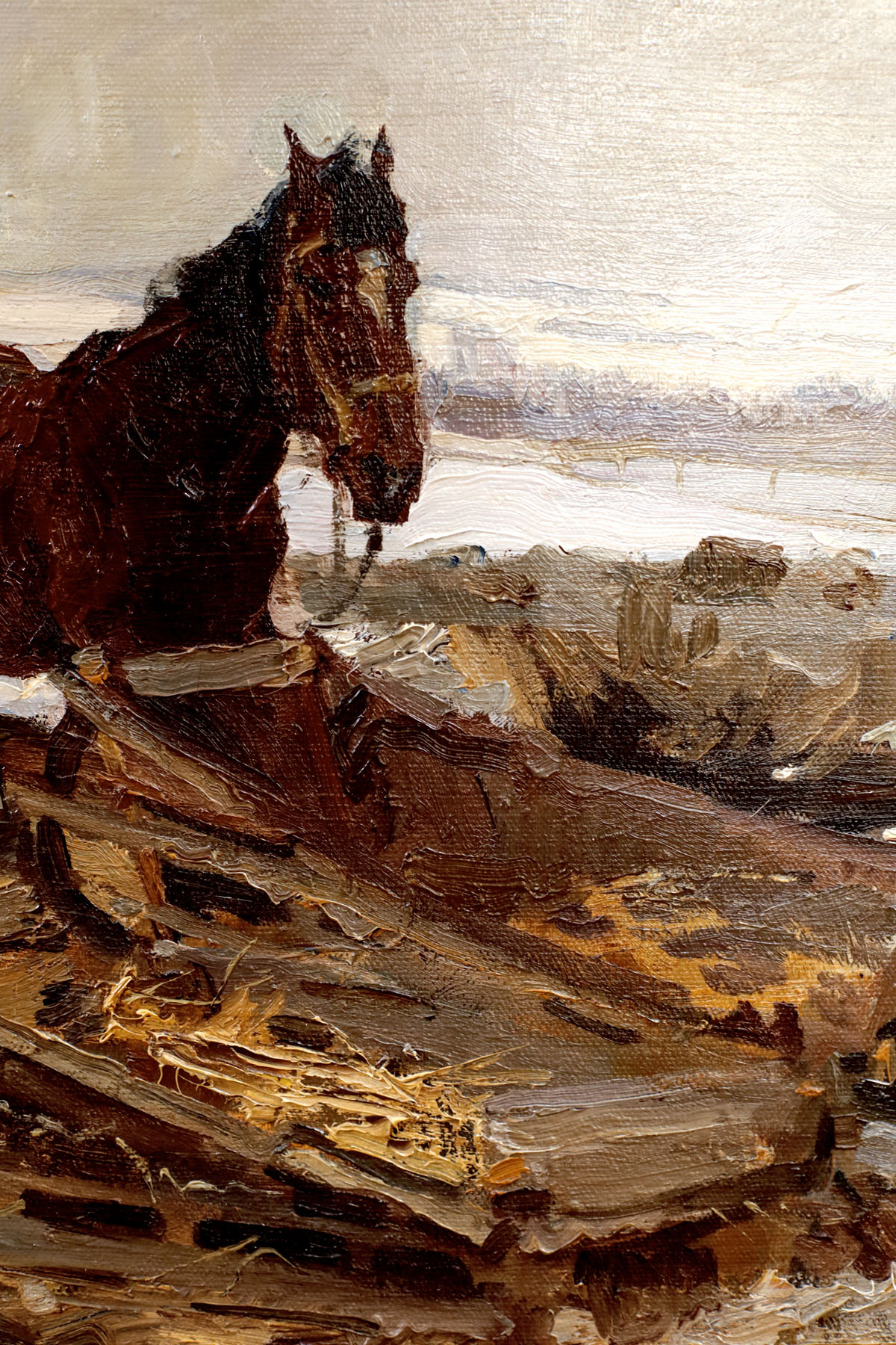 Картина «Деревенская лошадь», художник Юрий Кротов, 1987 год.