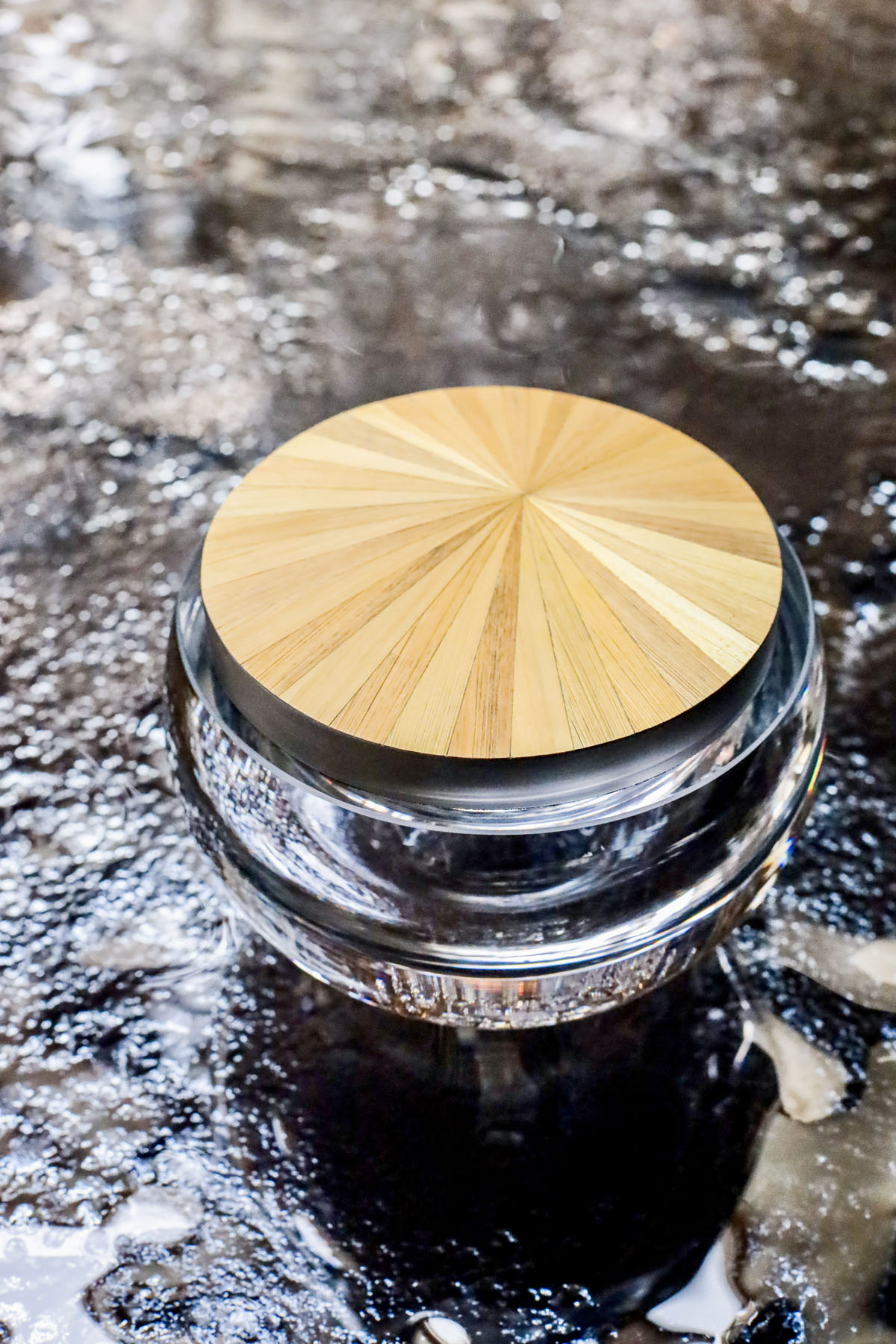 Шкатулка, стекло, мозаика из соломы, Ginger Brown     