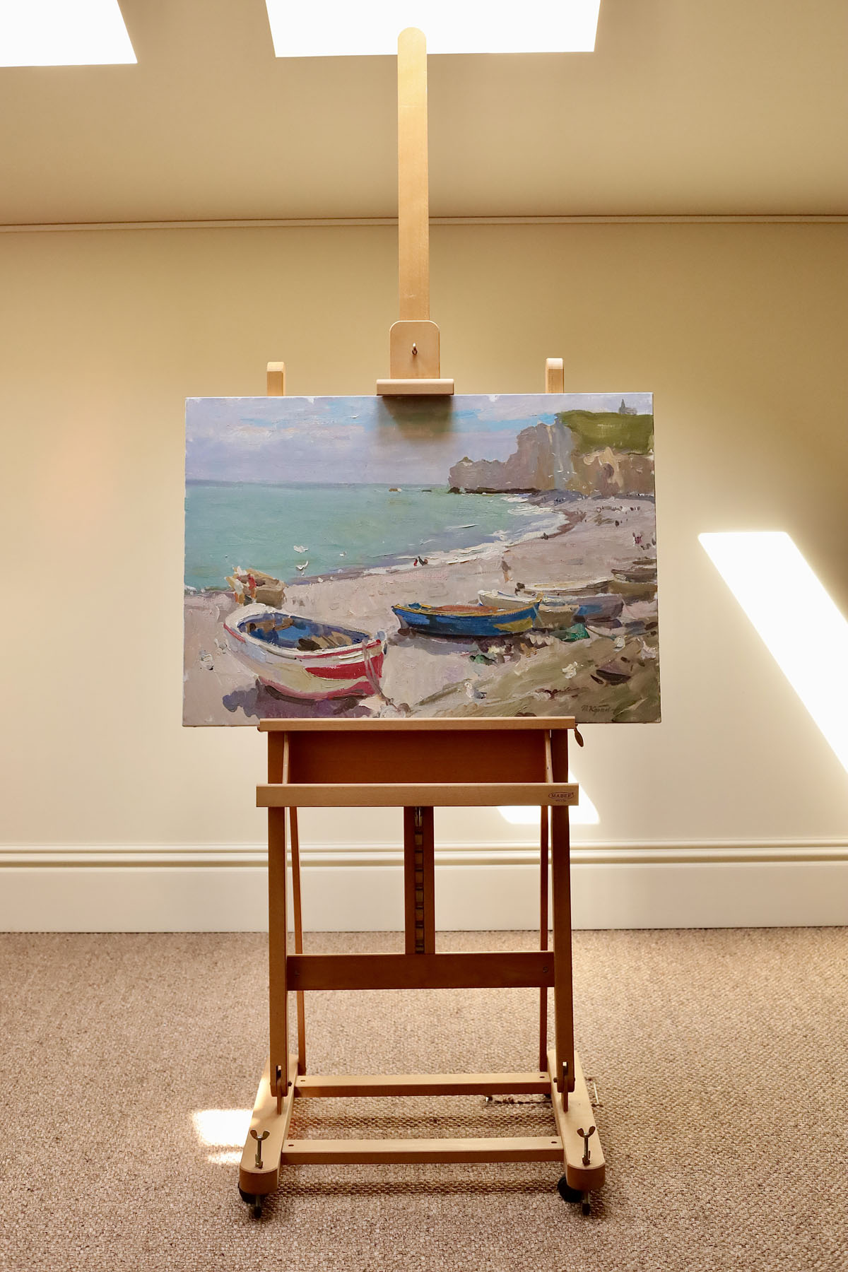 Картина «Серебристый день. Etretat», художник Юрий Кротов, 2013 год.