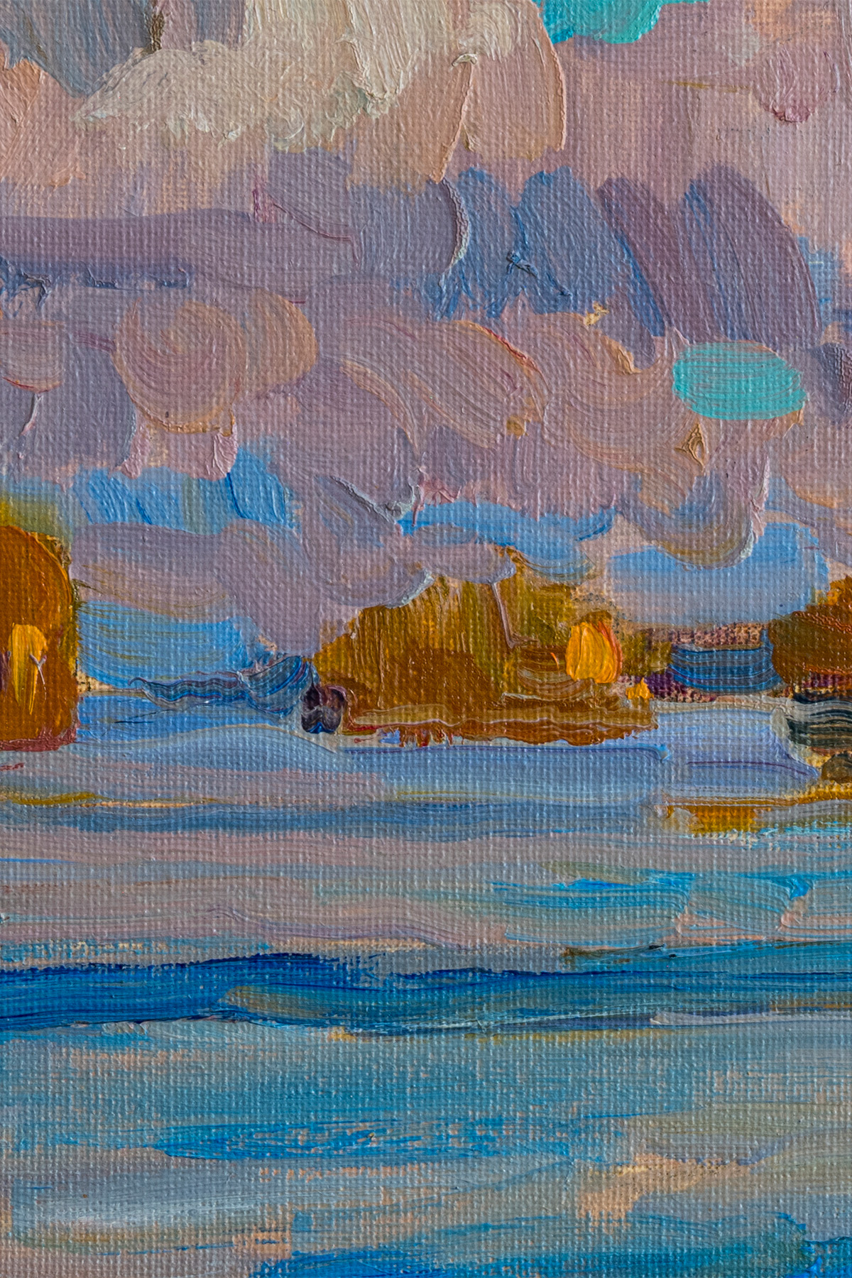 Этюд "Золотая осень. Валаам", художник Юрий Кротов, 2014 год
