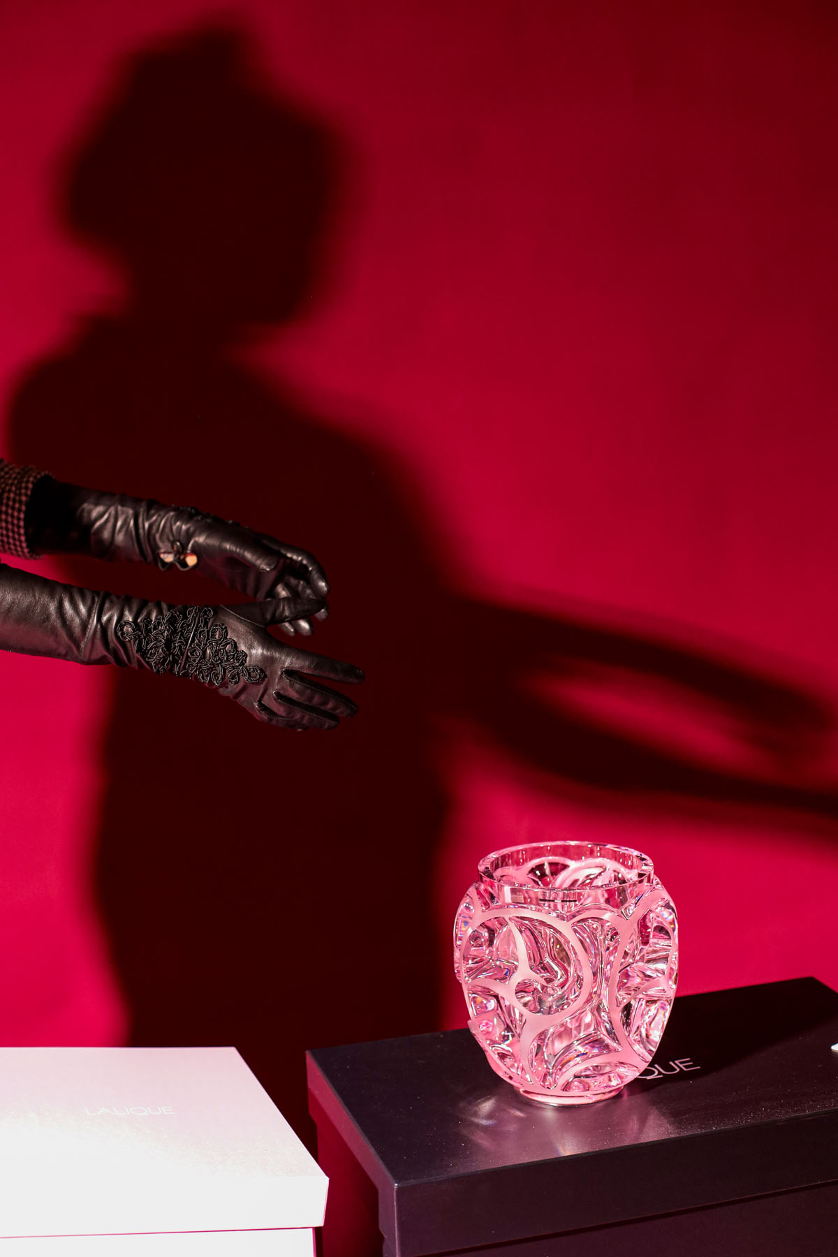 Ваза "Турбийон", розовый, Lalique