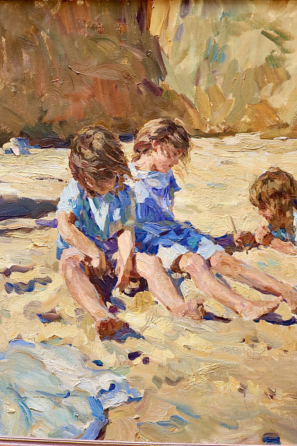 Картина «Дети у моря», художник Юрий Кротов, 2007 год.