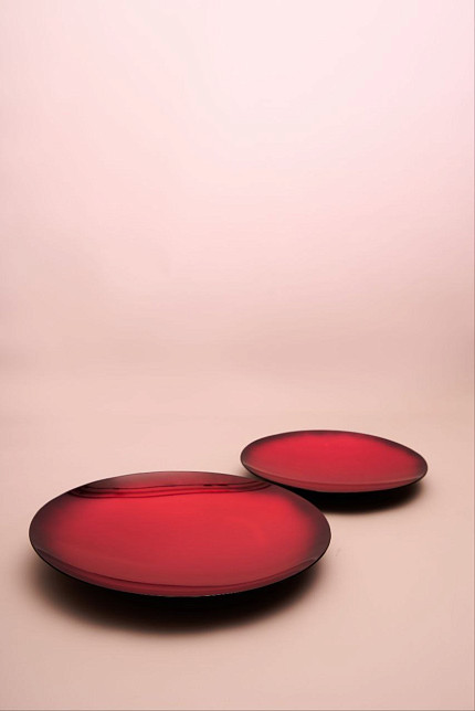 Зеркало декоративное большое, красное, Производство "Частная Резиденция"