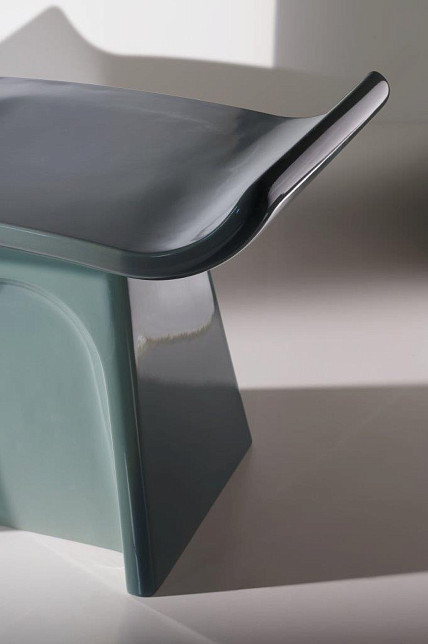 Табурет Ottomana Sgabello Ceramica, серо-зеленый, Paolo Castelli