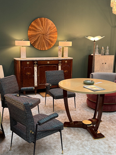 Буфет антикварный "Неоклассика", шпон капа дерева амбойна, мрамор, бронза, Франция, ок.1925 г.г.