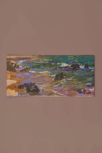 Этюд «Волны и камни», художник Юрий Кротов, 2019 год