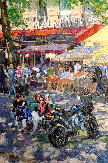 Картина «В Париже», художник Юрий Кротов