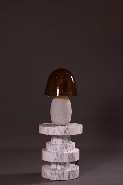 Лампа настольная Pineapple, коричневый абажур, M.M.Lampadari