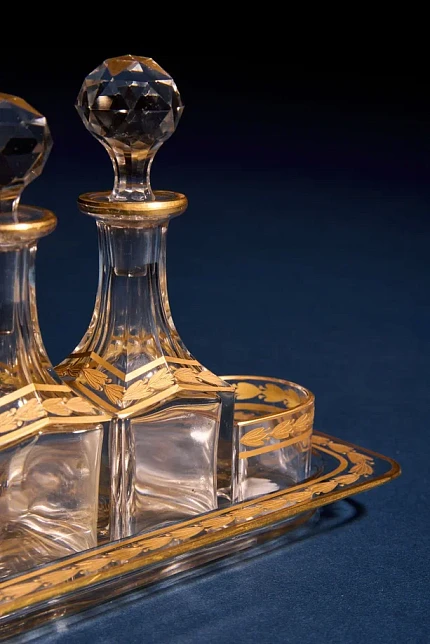 Круэт "Louis", хрусталь, золотая паста, Франция, конец XIX века