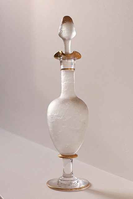 Графин, матовое "ледяное стекло", золочение, Франция, конец XIX века