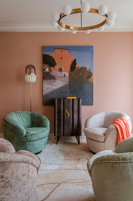 Кресло Giulia Swivel, серебристое, Black Tie, Италия