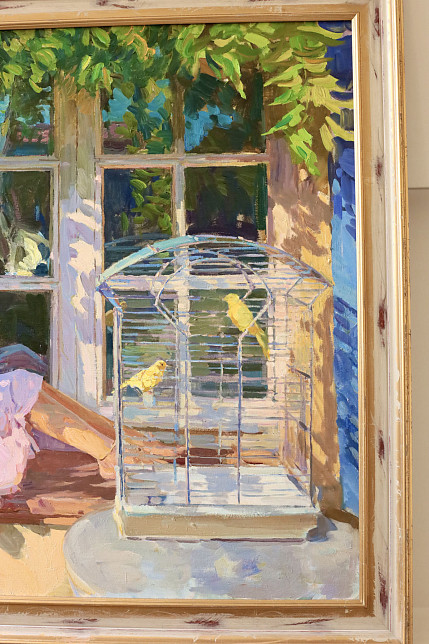 Картина «Девочка с птичками», художник Юрий Кротов, 2008 год.