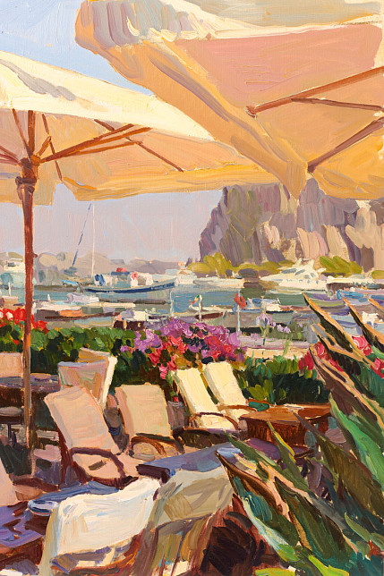 Картина «В порту» Искья, Италия», художник Юрий Кротов, 2004 год.