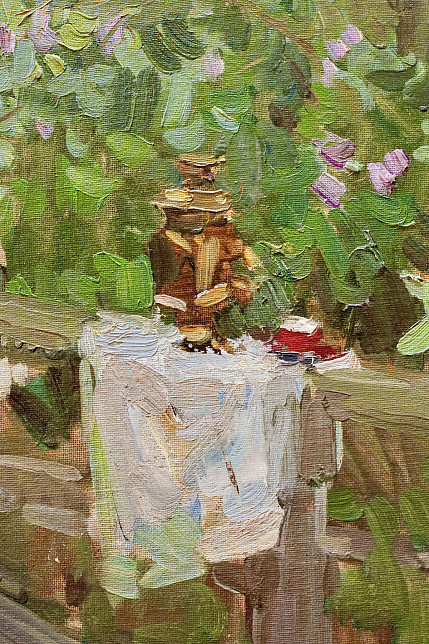 Картина «Весенний дождь», художник Юрий Кротов, 2015 год.
