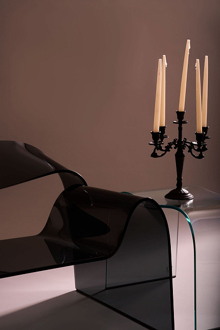 Кресло Ghost, стекло дымчатого цвета, Fiam