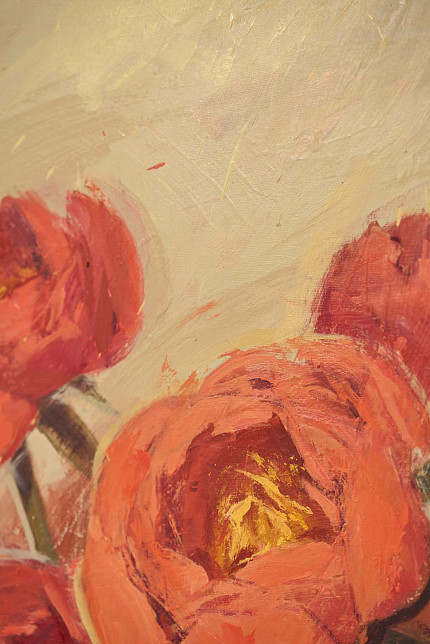 Картина «Коралловые пионы», Татьяна Ян, 2023 год.