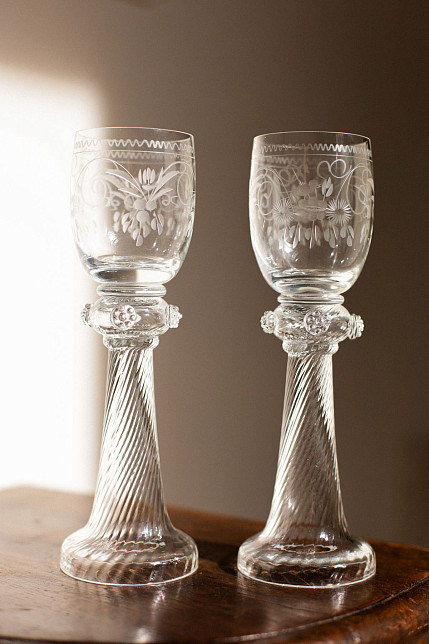 Высокие ремеры для вина. Германия, первая половина XX века, мануфактура Theresienthal