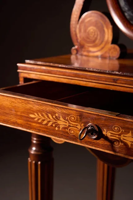 Столик туалетный "Пальметта", маркетри, латунь, Франция, середина XIX века