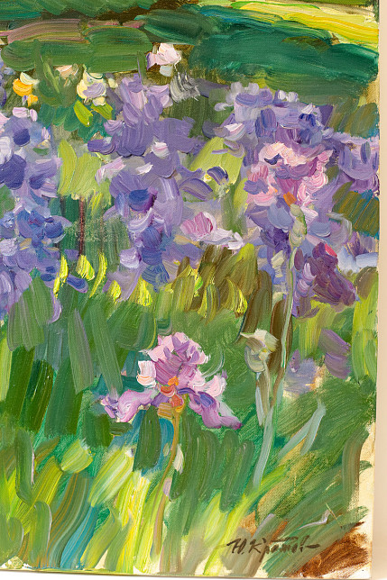 Картина «Ирисы», художник Юрий Кротов, 2022 год.