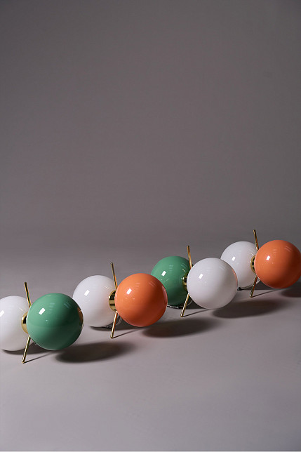 Лампа настольная Tilt, оранжевый/белый, M.M.Lampadari