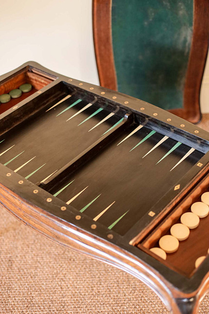 Антикварный стол для игры в нарды, Франция, вторая половина XIX века.