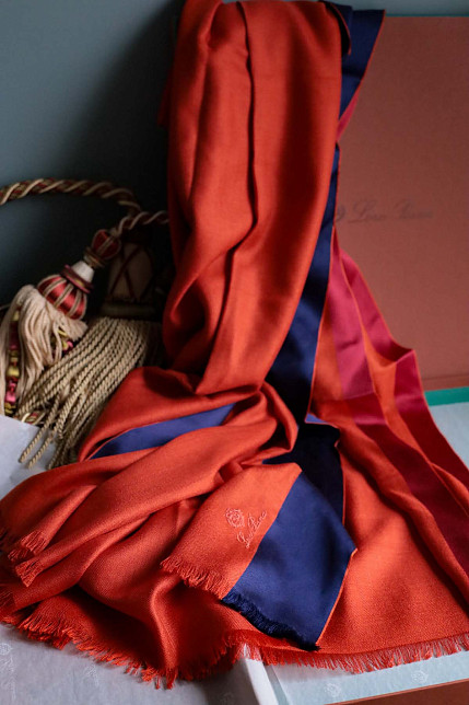 Плед Loro Piana Klee, красный, синий