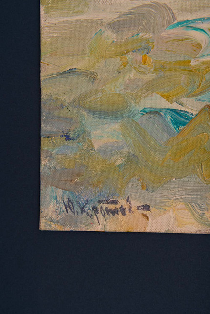 Этюд «Ветреный день. Канны», художник Юрий Кротов, 1995 год.