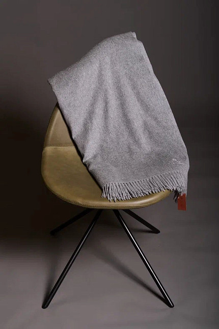 Плед Loro Piana Unito, светло-серый